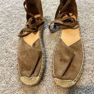 JustFab Brown Espadrilles